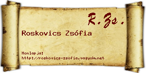 Roskovics Zsófia névjegykártya